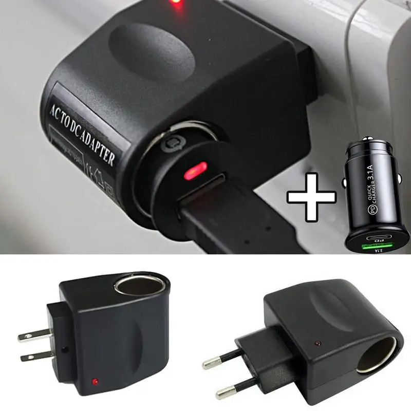 Adapter Sigarettenaansteker Stopcontact - Auto Omvormer USB
