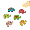 50pcs/pack Wood Buttons Sewing Scrapbooking Random Mixed color 2 Holes Elephant Pattern buttons 20mm x29mm botoes decorativo 1