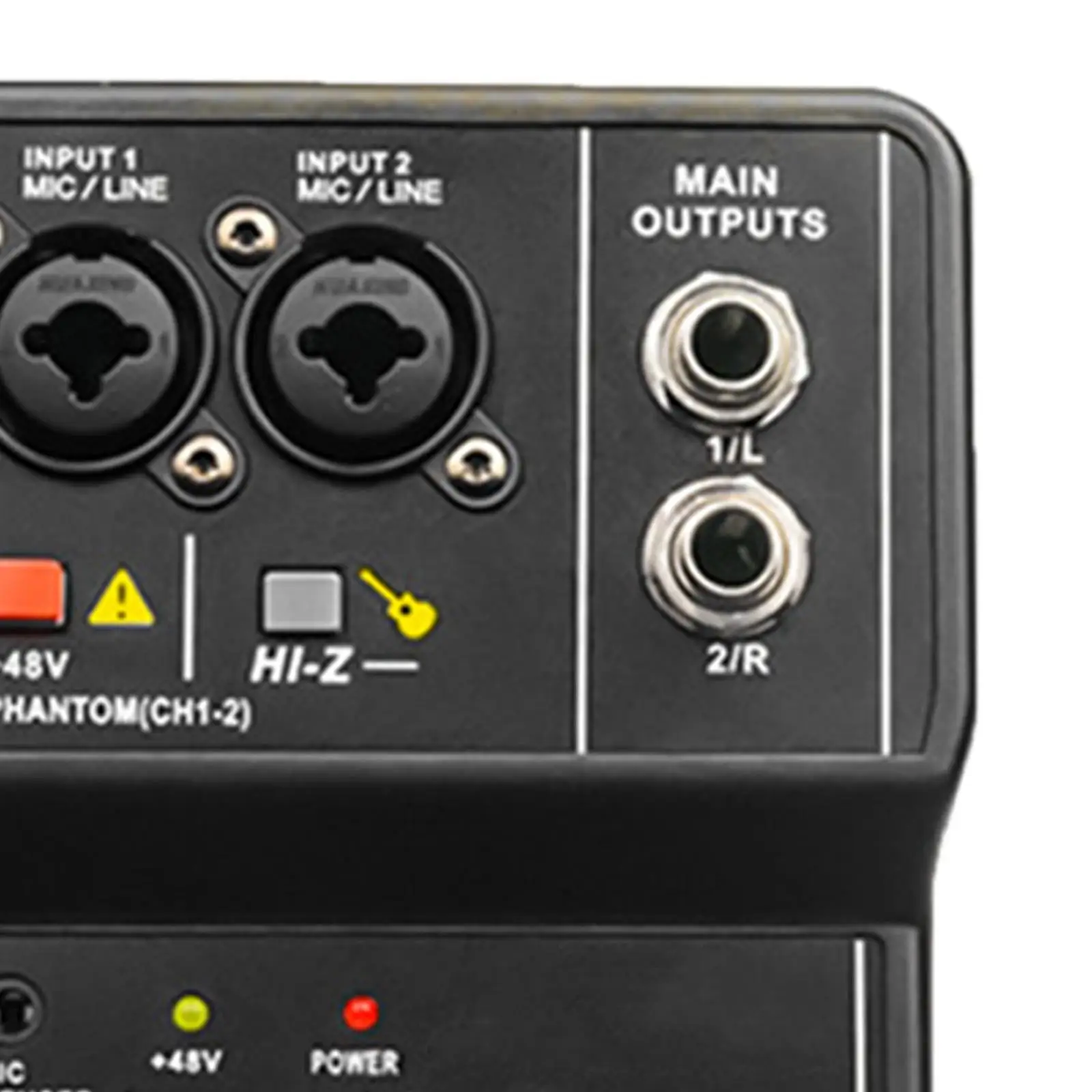 미니 USB 오디오 인터페이스, 저지연 3.5mm 스테레오 입력, 48V 팬텀 파워, 플러그 앤 플레이 오디오 믹서, 레코딩 및 라이브 쇼용