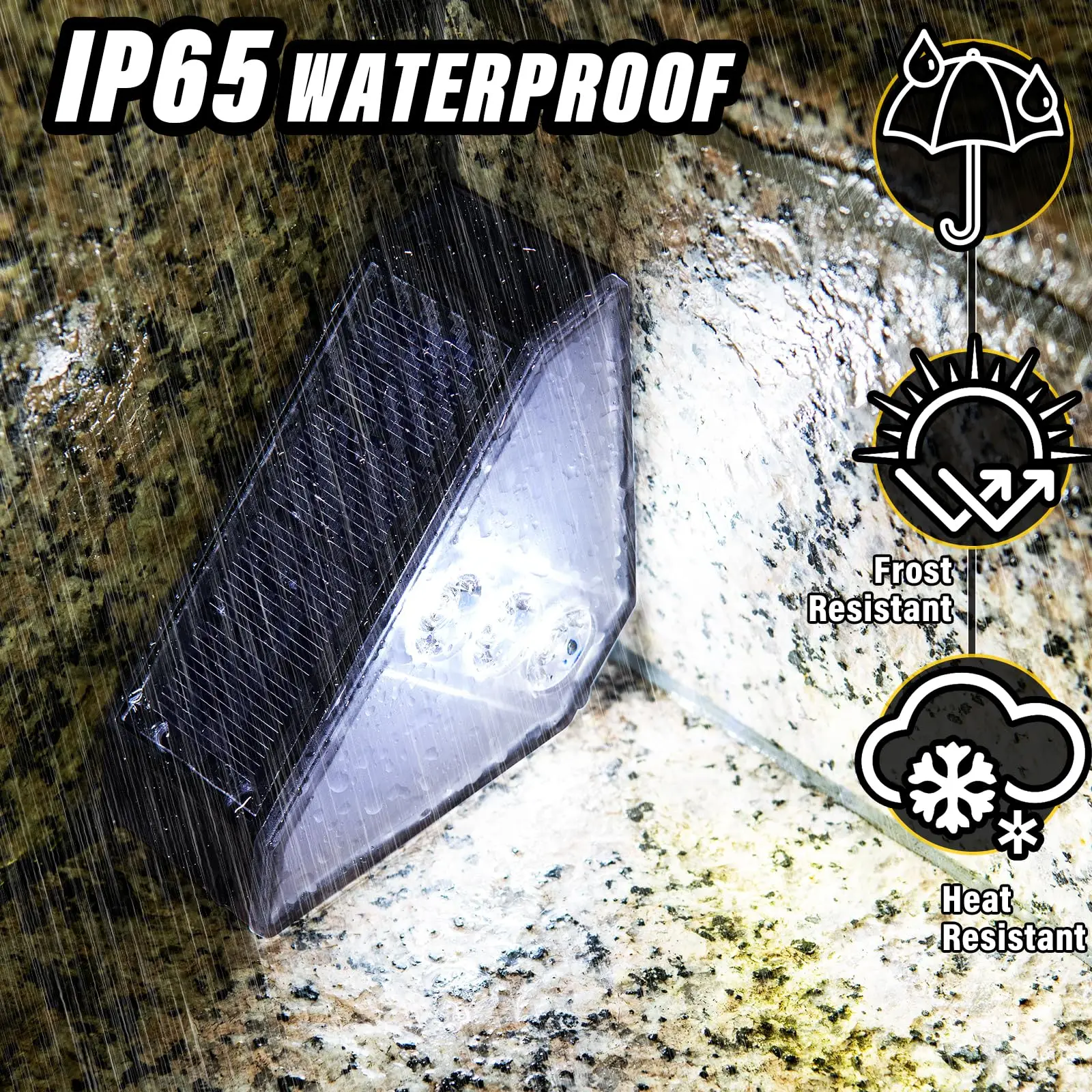 Description Picture 6 of item2PCS LED Solar Triangle Stair Light Outdoor IP65 Waterproof Step Night Light for Path Garden Stair Backyard Balcony Patio Decor