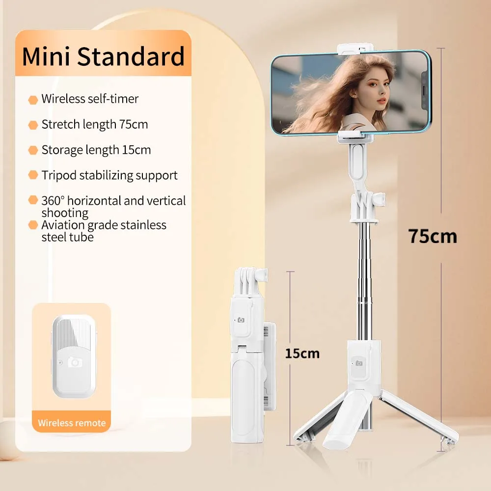 Selfie stick tripod 27 inch aluminum alloy selfie stick, compatible with all selfie/recording/photo/live streaming/vlog phones