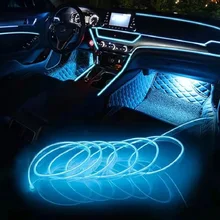 1PC 3M niebieska dioda LED dekoracja do wnętrza samochodu światło dysk USB tanie tanio Klimatyczna lampa CN (pochodzenie)