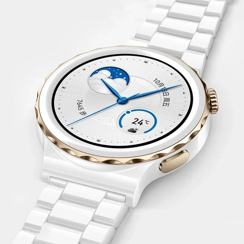 20mm  Ceramic Strap For Huawei Watch GT 3 Pro 43m,White Ceramic Watchband For Huawei Watch GT3 42mm / GT2 42mmWristband