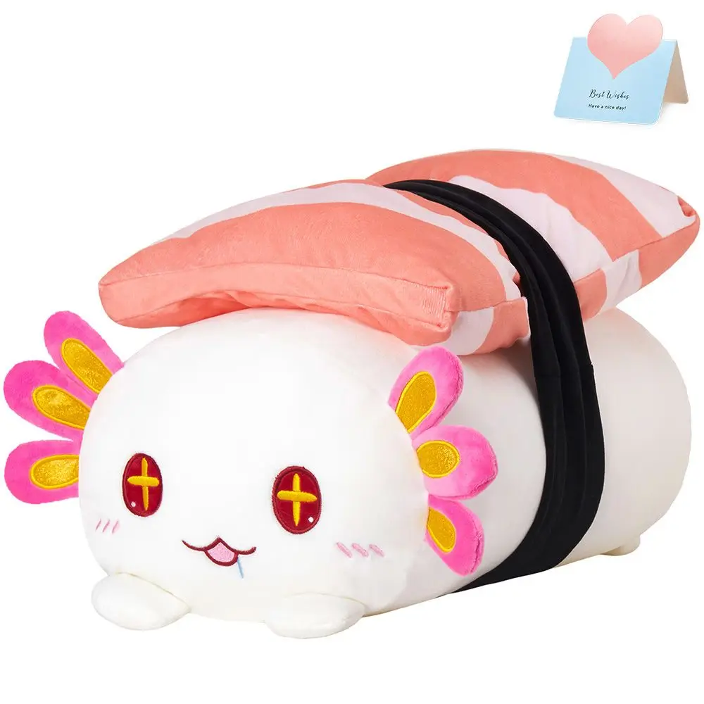 박제 스시 Axolotl 플러시 장난감, 면 일본 요리, 던지기 베개, 음식 쿠션, 동물 인형 장난감, 소파 홈 데코, 30cm