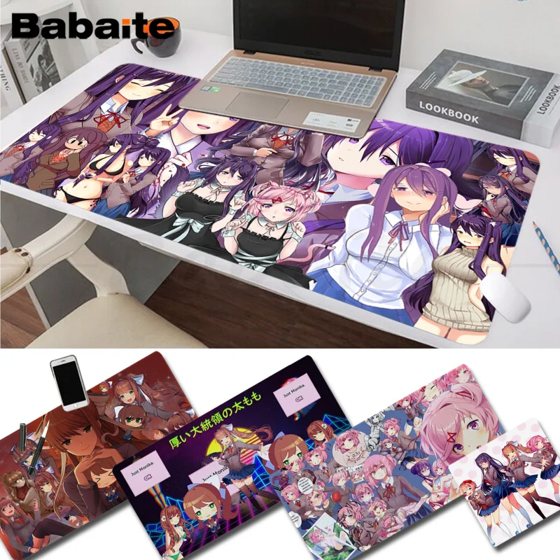 

Anime D-doki say-ori Mousepad girl pad Keyboards Mat Rubber Gaming mousepad Desk Mat Size for large Edge Locking Keyboard Pad