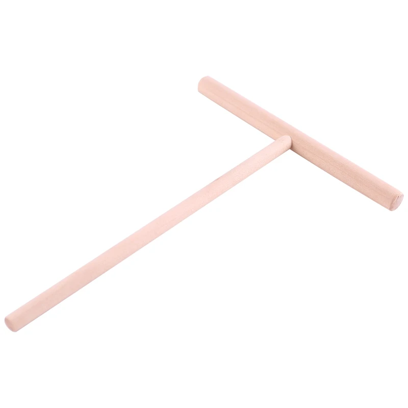 【CLEARANCE】Practial T Shape Crepe Maker Pancake Batter Wooden Spreader Stick Home Kitchen Tool Kit DIY Use 1Pc