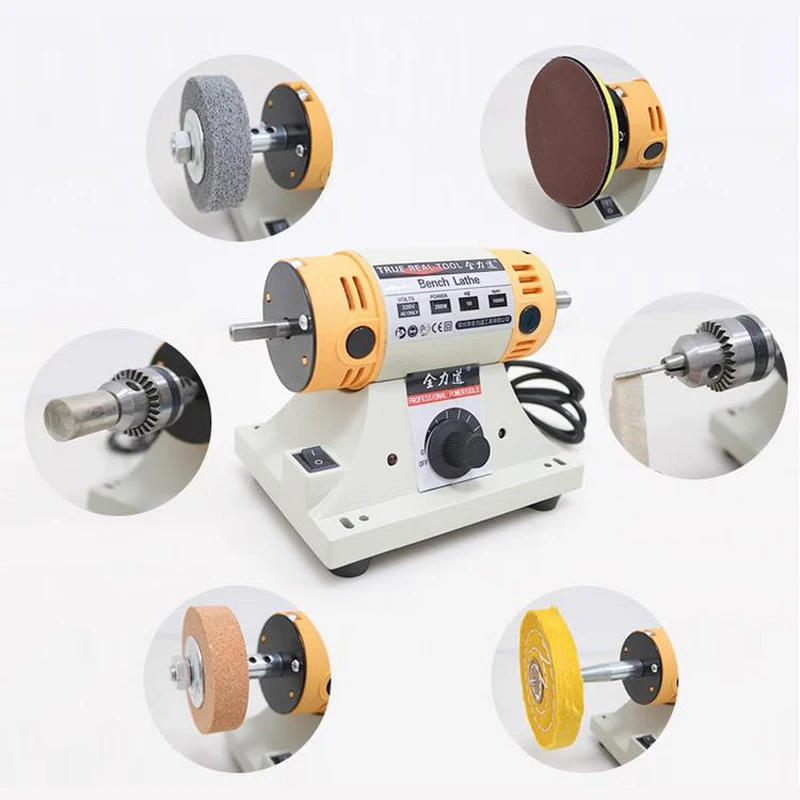 

220V 350W Polishing Machine for DIY Woodworking JadeJewelry Dental Bench Lathe Motor Grinding Machine