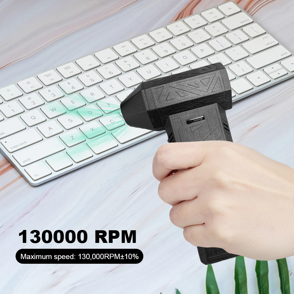 

High Speed Duct Fan 130000RPM High-Performance Brushless Motor Type C Rechargeable Electric Blower Compressed Air Duster Cleaner