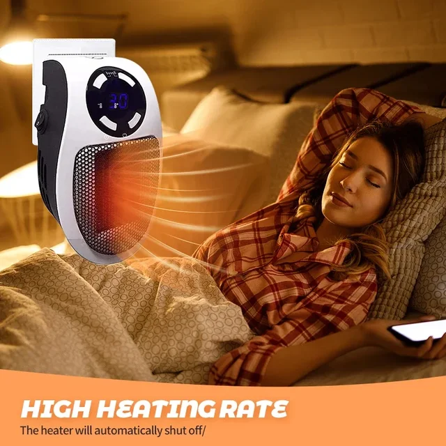 EU Home Mini Heater Multi-function Wall Mount Rapid Heating Intelligent Constant Temperature Low Noise Power Off Protection 3