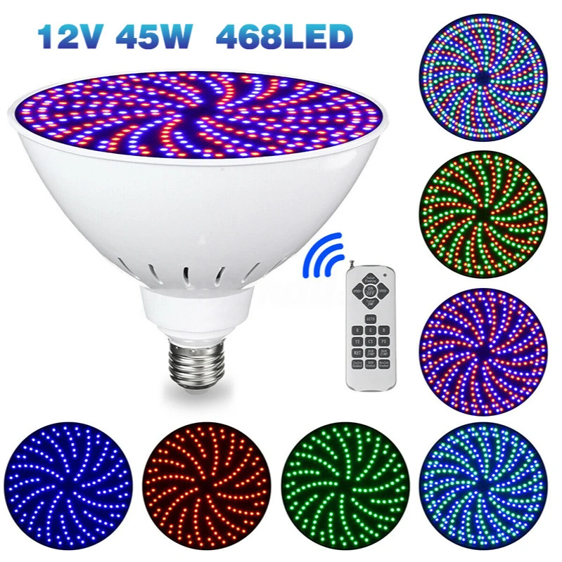 Description Picture 3 of itemPar38 RGB Underwater Lamp IP68 Led Swimming Pool Light Multi Color Led Lamp with Remote Controller Replace Light Source E27 Bulb