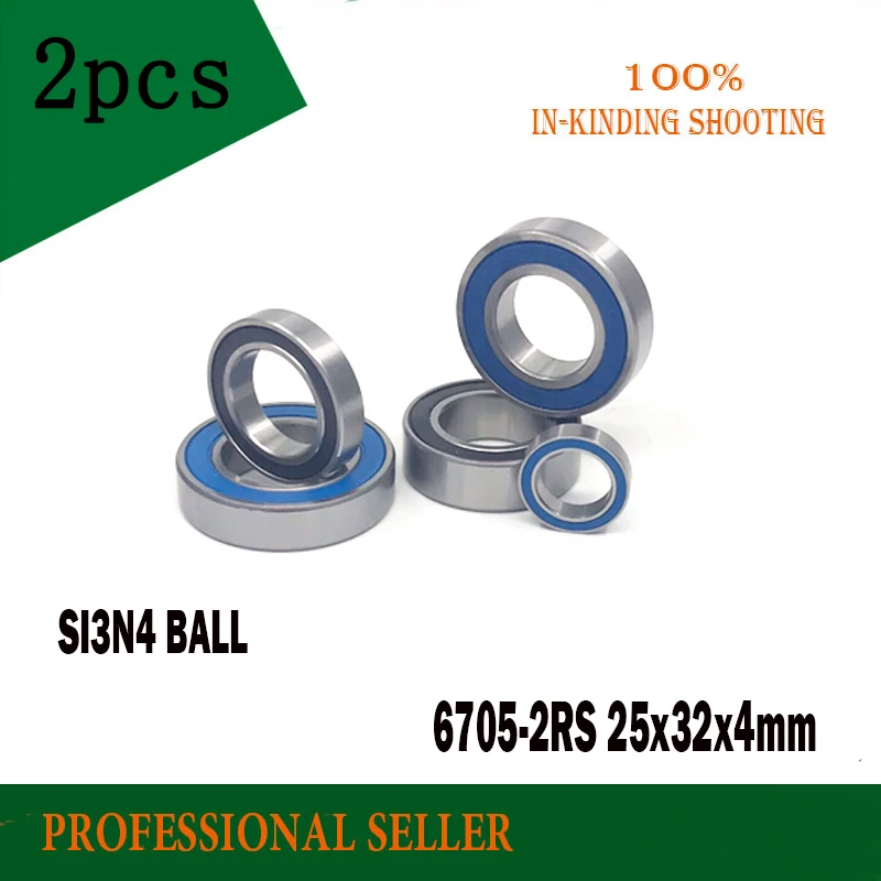 

6705-2RS Hybrid Ceramic Bearing 25*32*4 mm 6705HC Hybrids Si3N4 Ball Bearings 6705RS