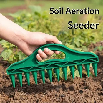 Punzonatore Manuale per Terreno, Strumento per la Spaziatura dei Semi, Dibber da Giardino in Plastica, Scavatore Manuale per la Semina di Fiori e Ortaggi
