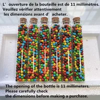 Small Glass Test tube 48 pcs/lot 11*22*120mm 35ml Glass Bottles With Cork Crafts Tiny stash Jars wishing Glass Jar Bottle 2
