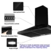 Tieasy 450CFM 24-inch Wall Mount Vent Stainless Steel Fan with LED Light Range Hood USGD1760BPA 6