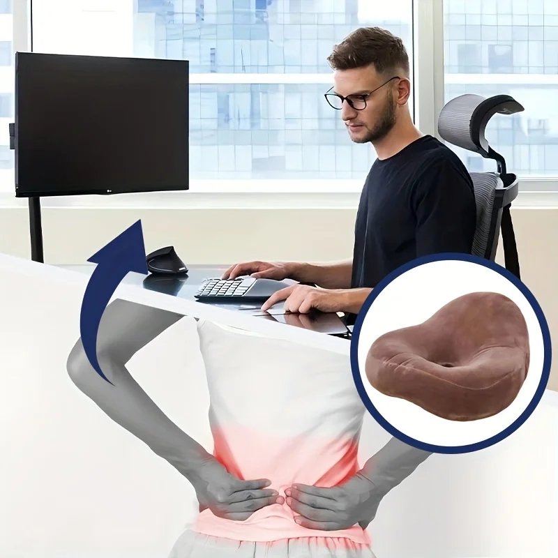 Memory Foam Cushion for Tailbone,Hemorrhoid Care - Donut Seat Pad with Cushioned,Portable Oval for Pregnancy,Office Chair,Car