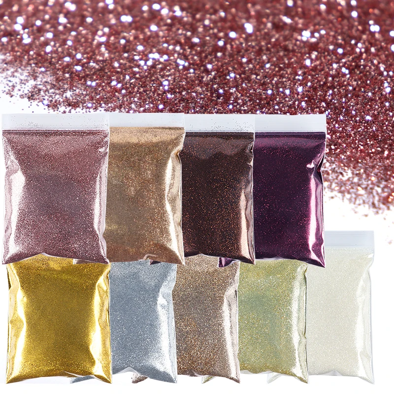 Gold Silver Nails Art Glitter Powder Pure Color Fine Pigment Manicure Accesories Professional Supplies for Gel Nail Polish 50g