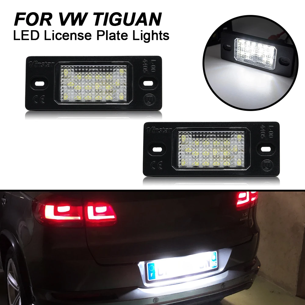 

2PCS For VW Tiguan Golf 4 MK4 5 MK5 Variant Touareg Passat B5.5 Bora Porsche Cayenne LED License Number Plate Light Lamp