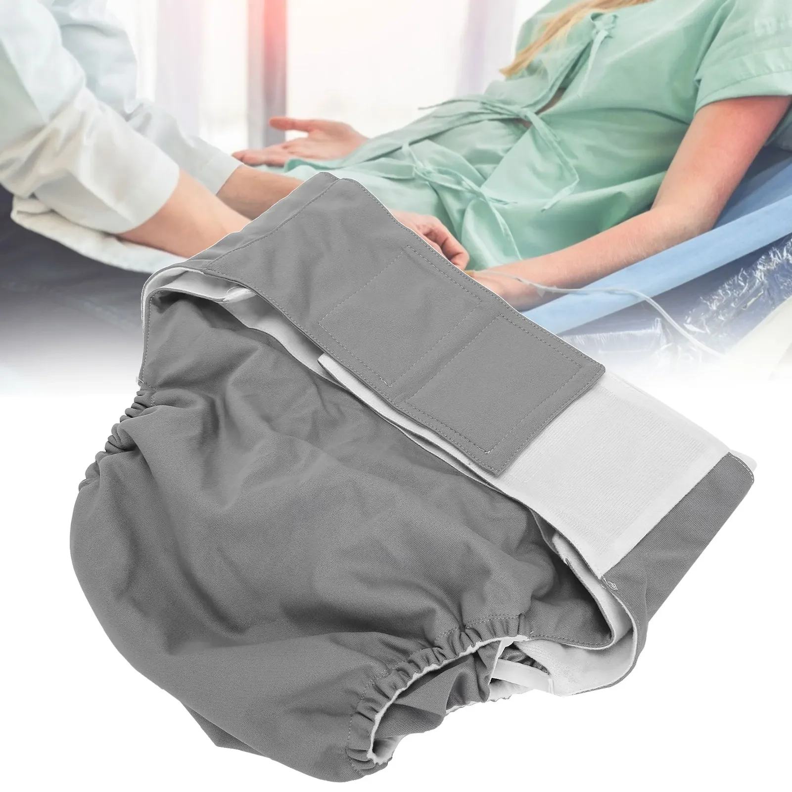 

Reusable Adult Washable Cloth Diaper Waterproof Breathable Pregnant Women Elderly Etc Incontinence Care Diaper (66.7cm‑110.0cm )