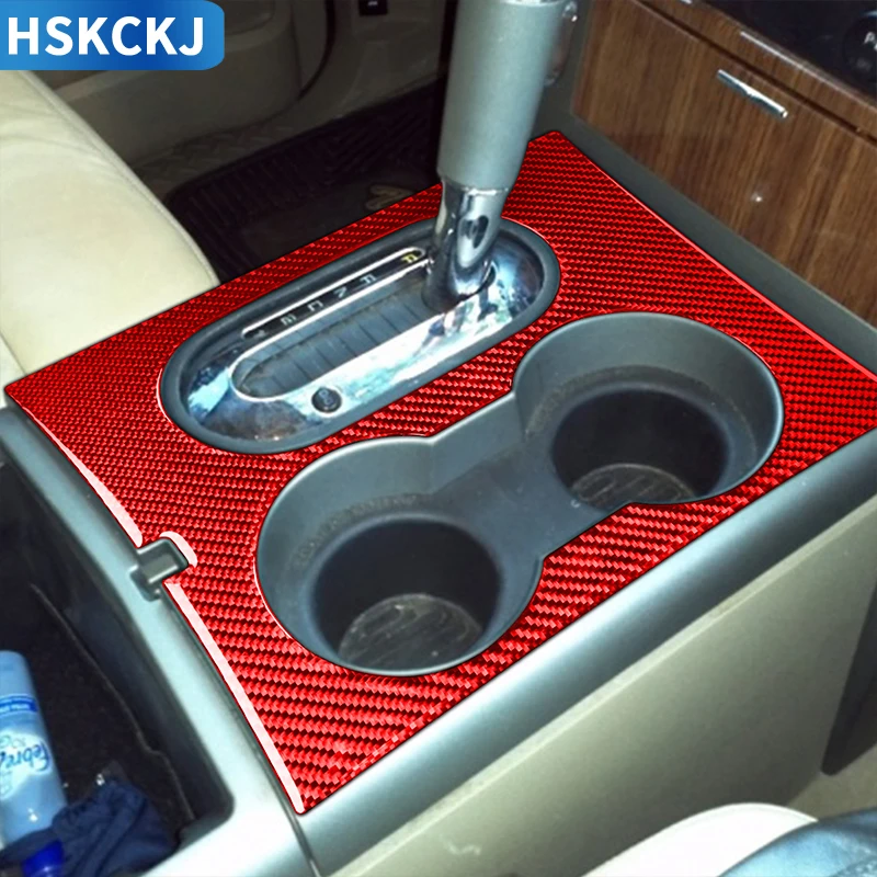 

For Ford F150 2004-2008 Real Carbon Fiber Water Cup Holder Panel Cover Trim Decorative Sticker Accessories Styling Modification