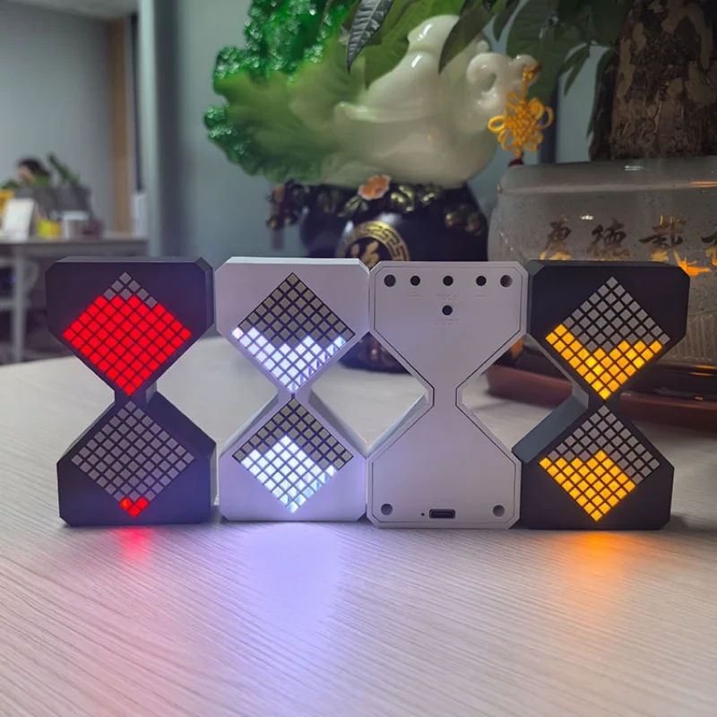 DIY Digital Hourglass Timers Birthday Gift Toys LED Electronic Hourglass Cyber Style Home Decoration Birthday Christmas Gift