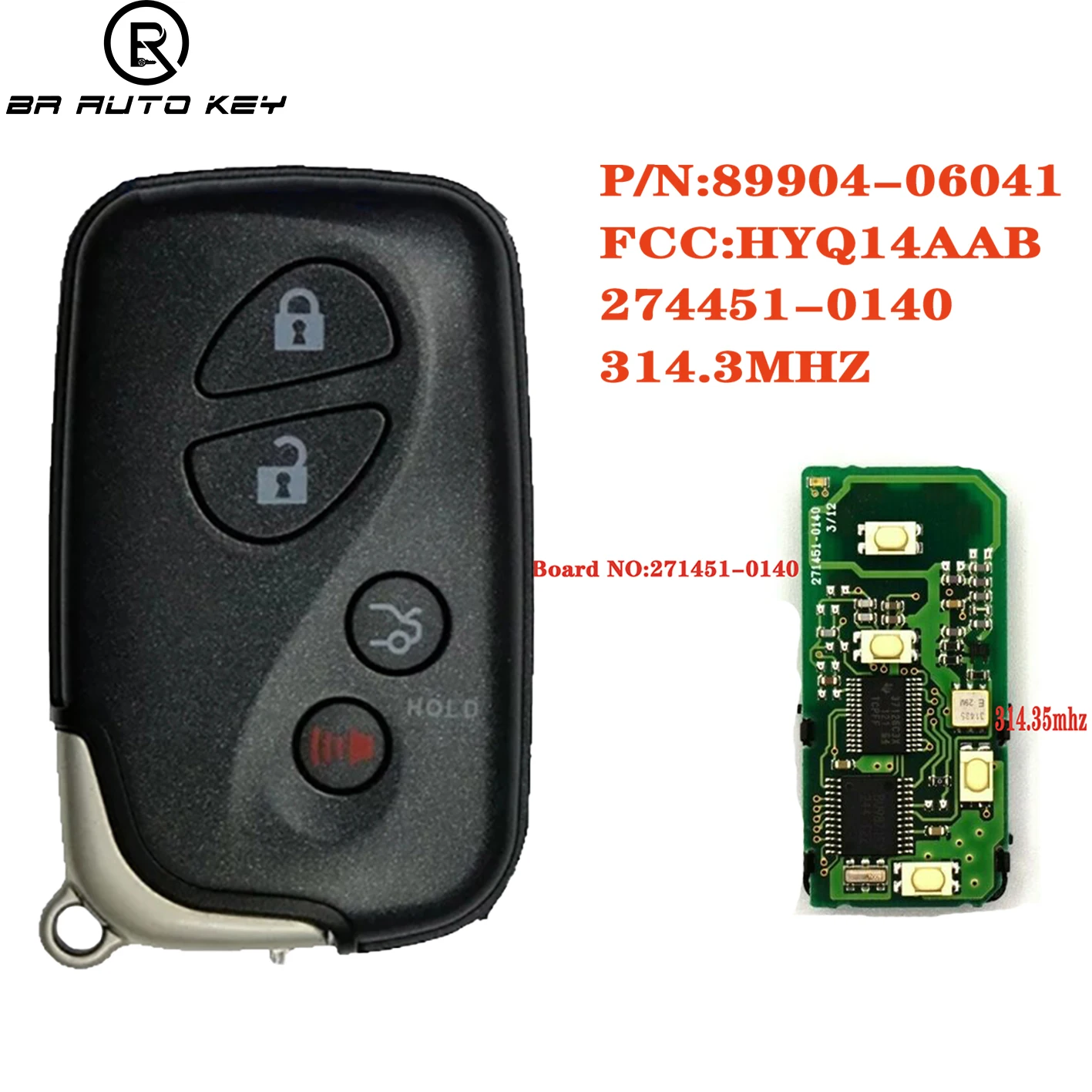 HYQ14AAB 4 кнопочный умный телефон для Lexus IS250 IS350 ES350 GS430 2006-2010 314,3 МГц 71 чип 271451-0140