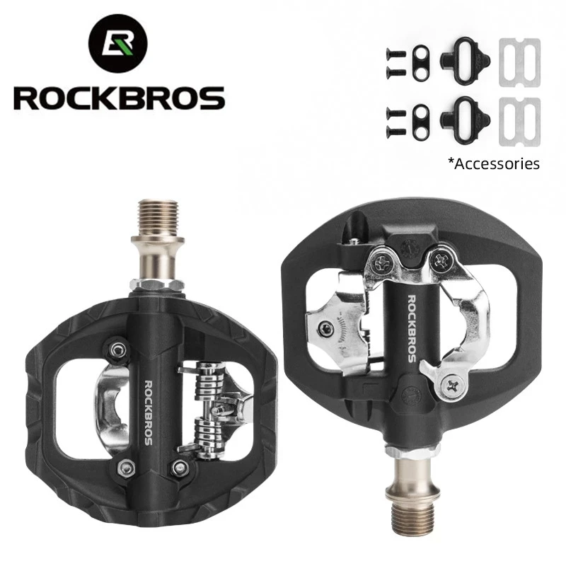 

ROCKBROS Bicycle Lock Pedals Bike Pedal for SPD System Road Bike Lock Pedal Aluminum Peilin Sealed Bearing Mtb Pedals