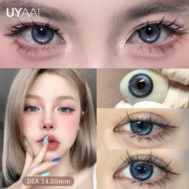 Luxurious 15.0MM Brown Colored Contacts with Free Lens Case – Enhance Your Look with Korean Fashion Big Eye Effect