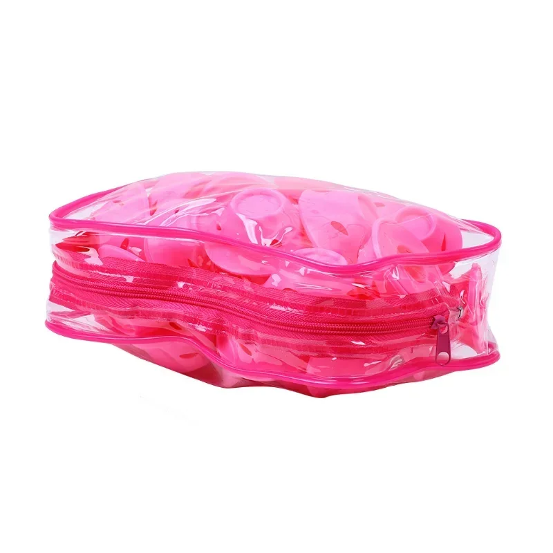 Pink Blue Silicone Hair Curler Soft Rubber Hair Care Rollers No Heat Styling Tool 20PCS