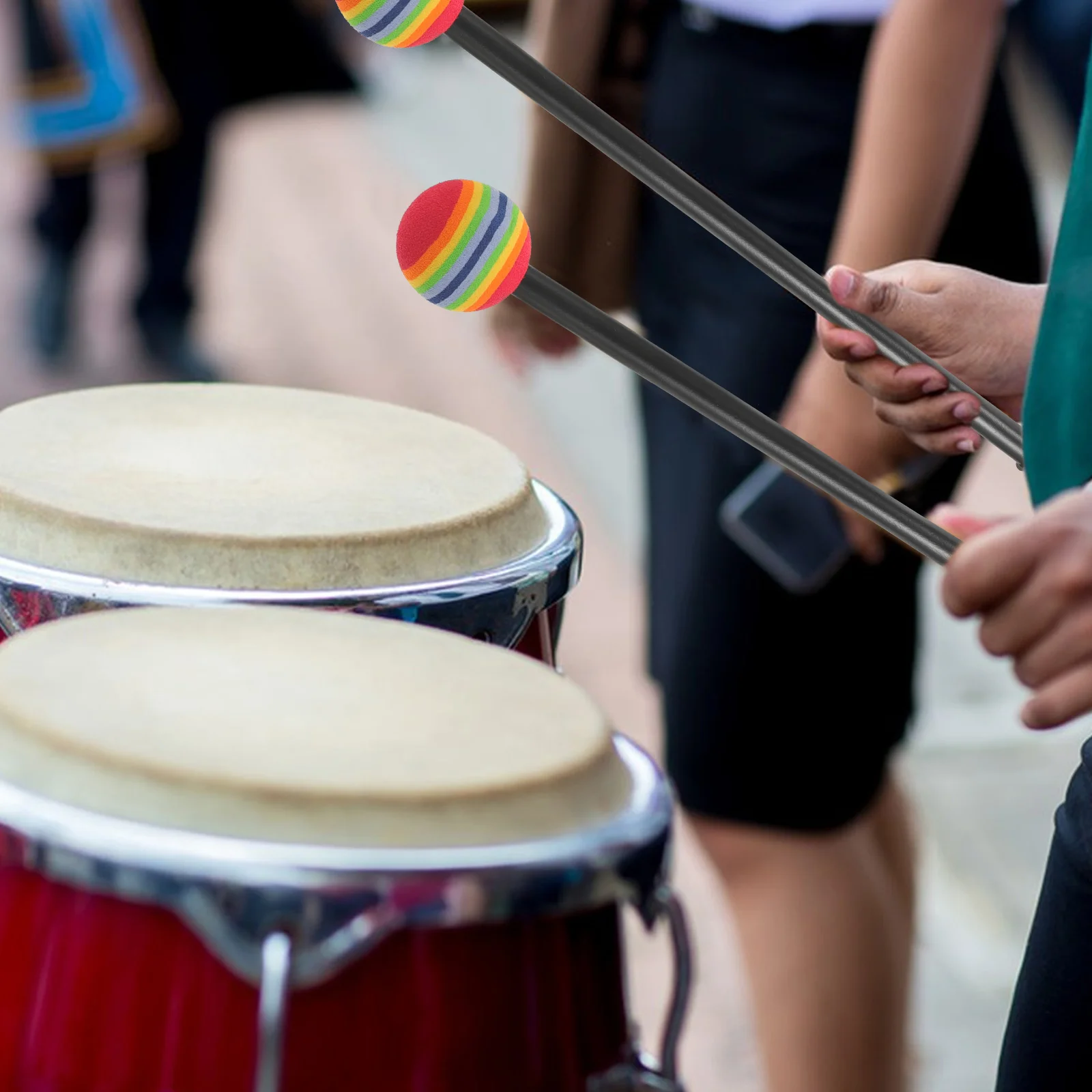 

2 шт. аксессуары для барабанной палочки, перкуссионные палочки, портативные музыкальные маллеты для баса