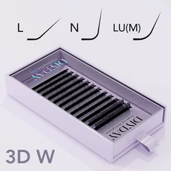 Premium Faux Mink W-Shaped Eyelash Extensions - Soft, Double Tip Volume Fans - 11mm (3D W LASH EXTENSION)