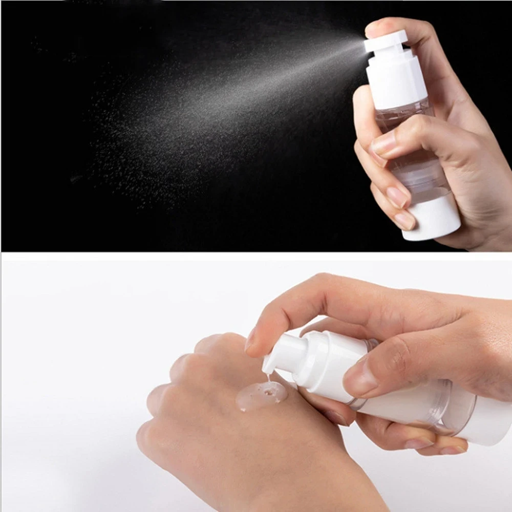 15/30/50/100ml Vacuum Spray Lotion Bottle Travel Cosmetic Container Lotion Pump Bottle Facial Cream Airless Bottle Skin Care