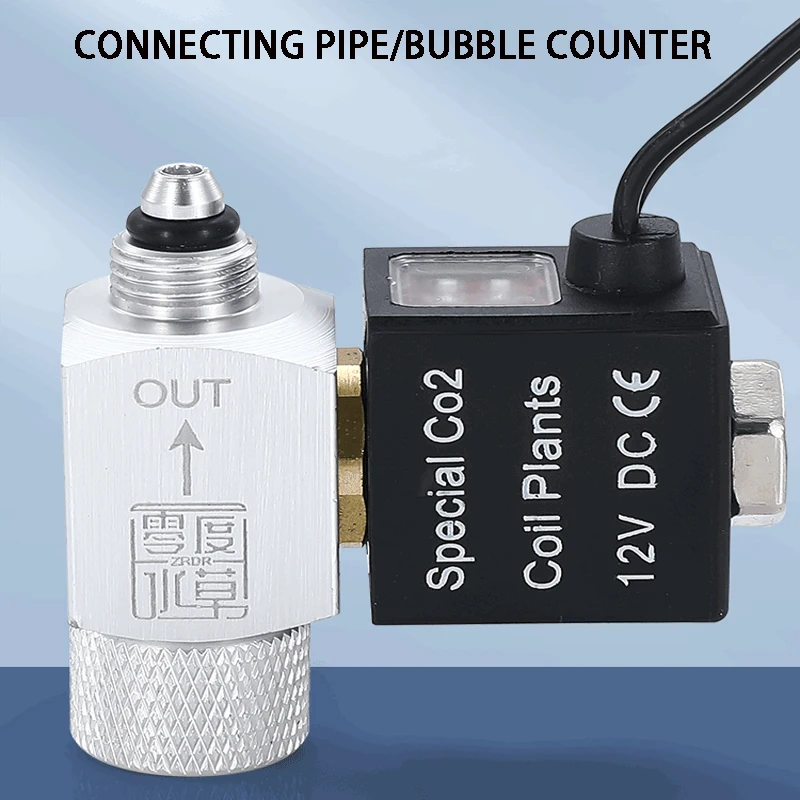 Fish tank CO2 solenoid valve Regulator generator control waterproof flame retardant single and double head CO2 solenoid valve 2