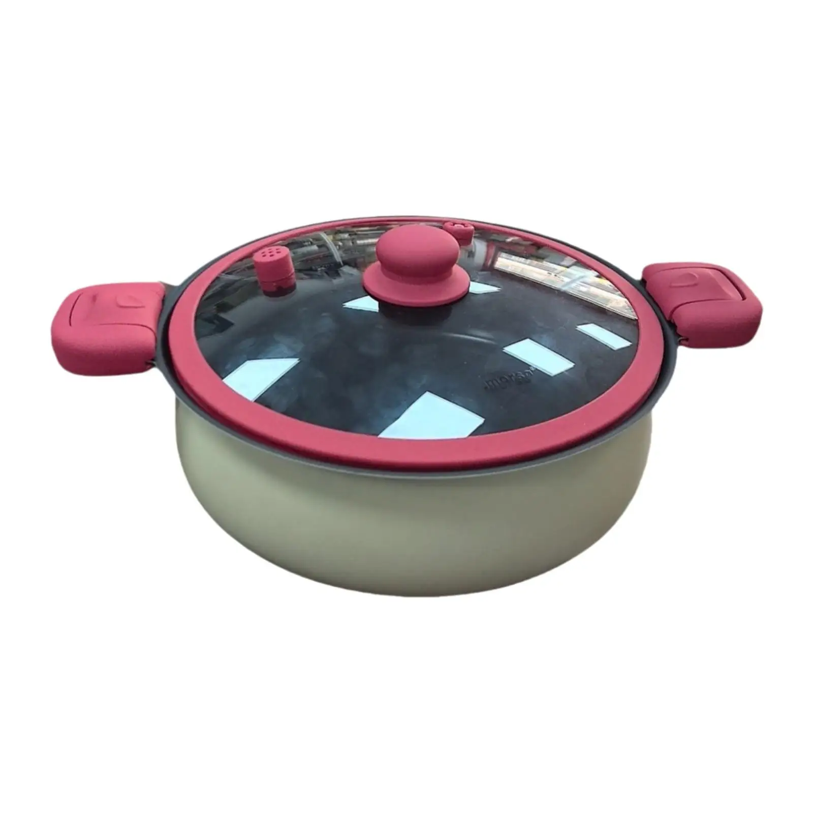 Soup Pot Sauce Pan Hot Pot Pasta Instant Noodle 5L Pressure Stew Simmer for Party Picnics Camping Outdoor Trips