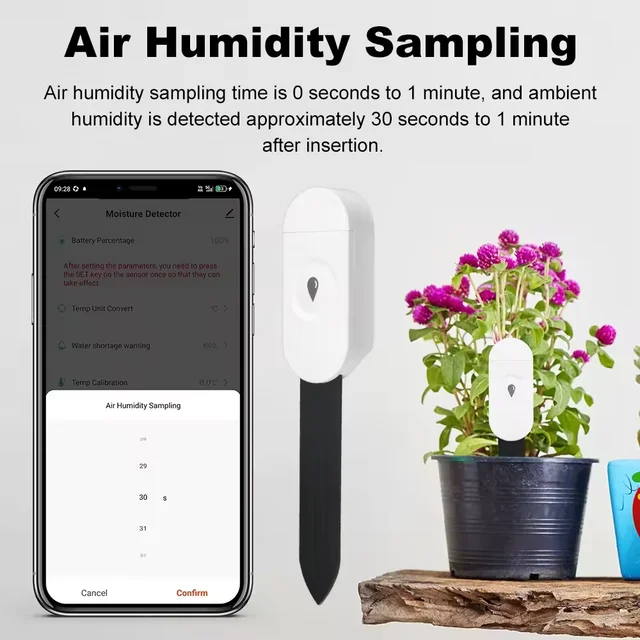 Zigbee Soil Moisture Sensor Monitor Plants Moisture Humidity Temperature Tester Tuya Smart Life Voice Control Google Home Alexa 3