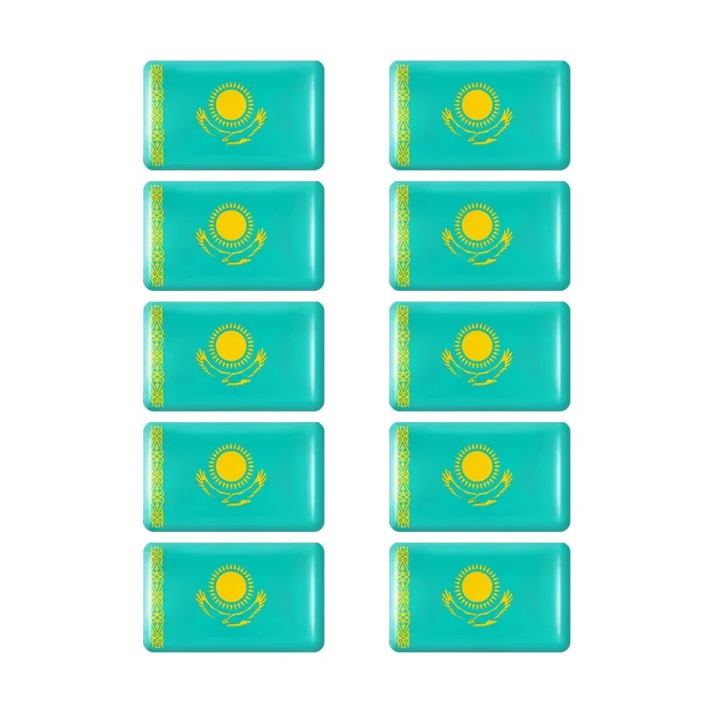 10pcs Epoxy Flag Car Stickers Set
