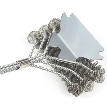 Bristle-Free Grill Brush with Scraper – Safe BBQ Grill Cleaner 1