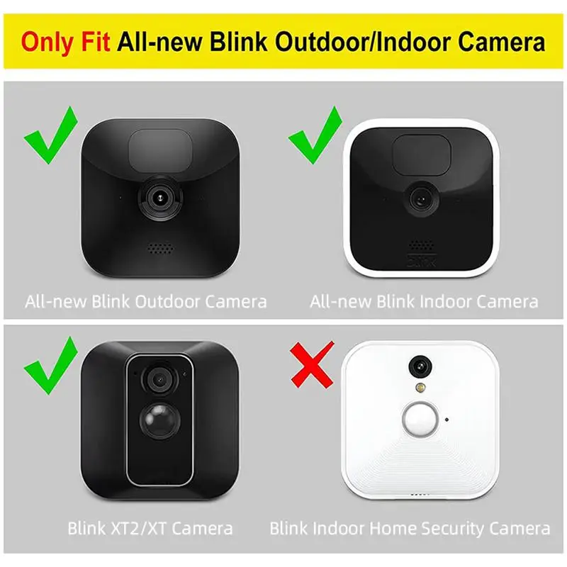 Silicone Cover For BlinkOutdoor/Indoor/XT1/XT2 Outdoor Camera Weatherproof Skin Cover With Hat Brim Outdoor Camera