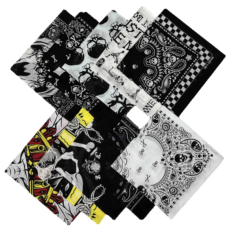 Lot 4 Bandanas Biker Casquette Du Rag Skull - France