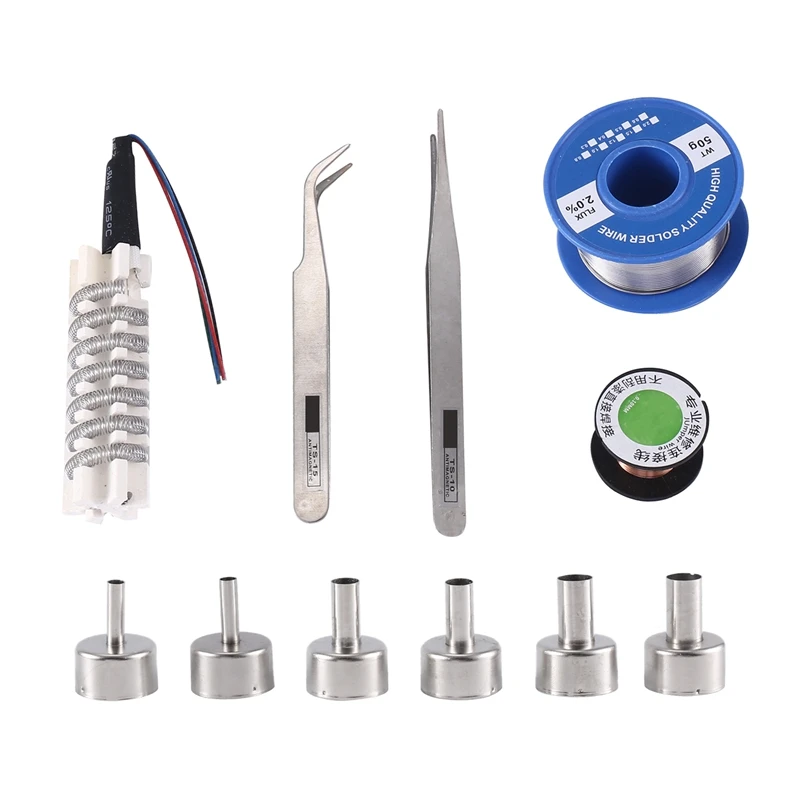 

8586 Air Nozzle Tweezers For Hot Dismantling Air Soldering Station Kit Replacement Spare Parts Accessories