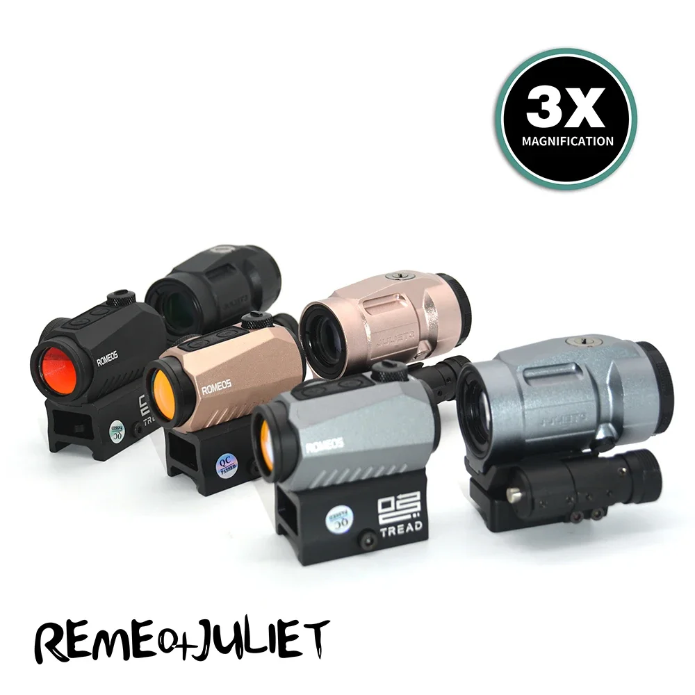 

Romeo5 & Juliet3 3X Magnifer Red Dot Sight Kit Combo Fit 20mm Picatinny Weaver Rail Hunting Accessory