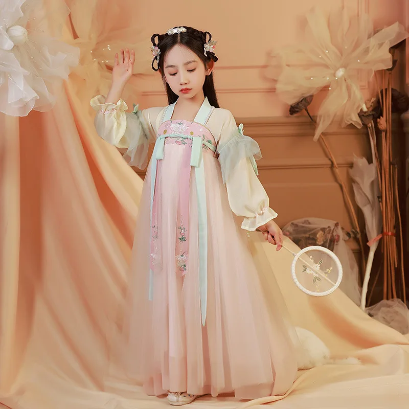 

Spring Cute Rabbit Embroidery Super Fairy Dress Original Hanfu Ancient Chinese Style Traditional Costume