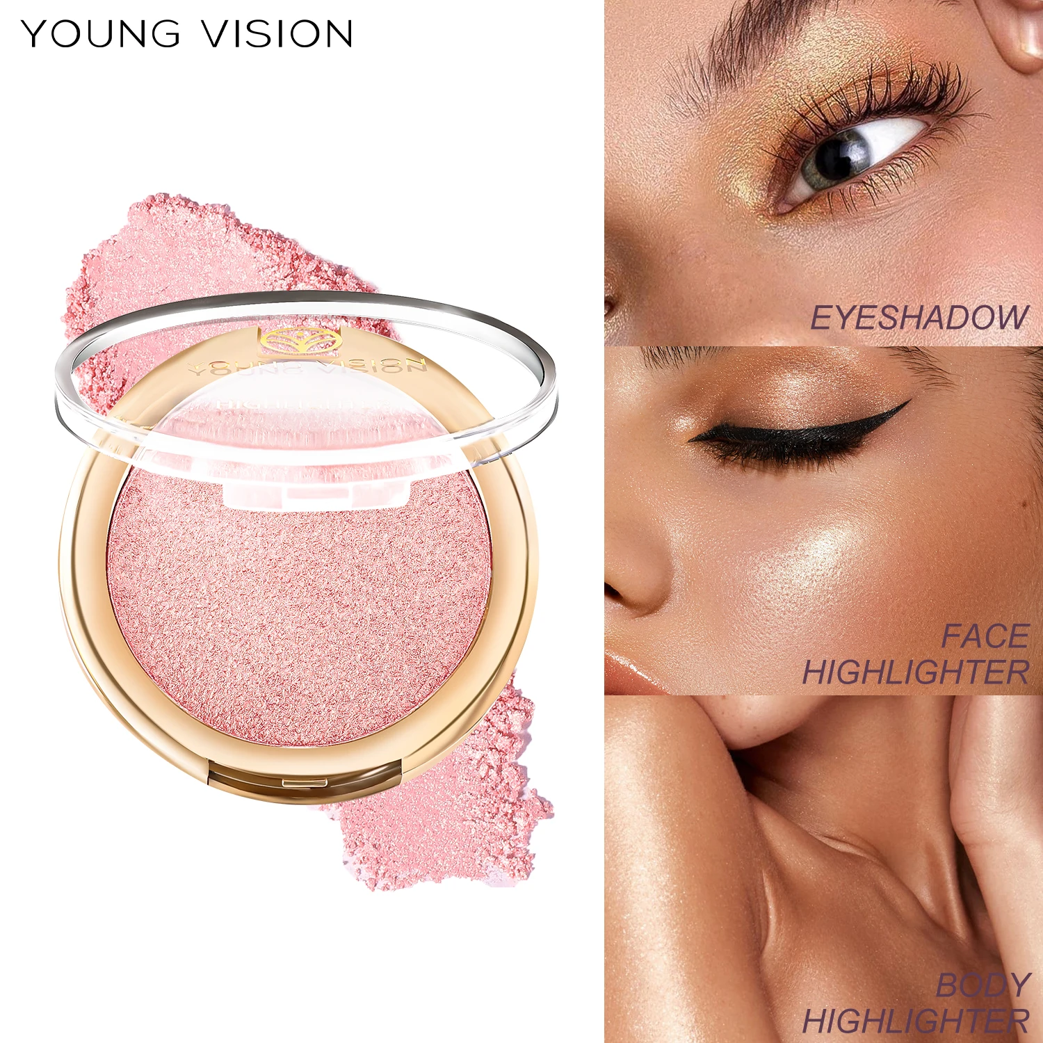 1pc polarized high gloss powder, brightening, fixing, beautifying, powder, modifying contour, three-dimensional nose shadow 2