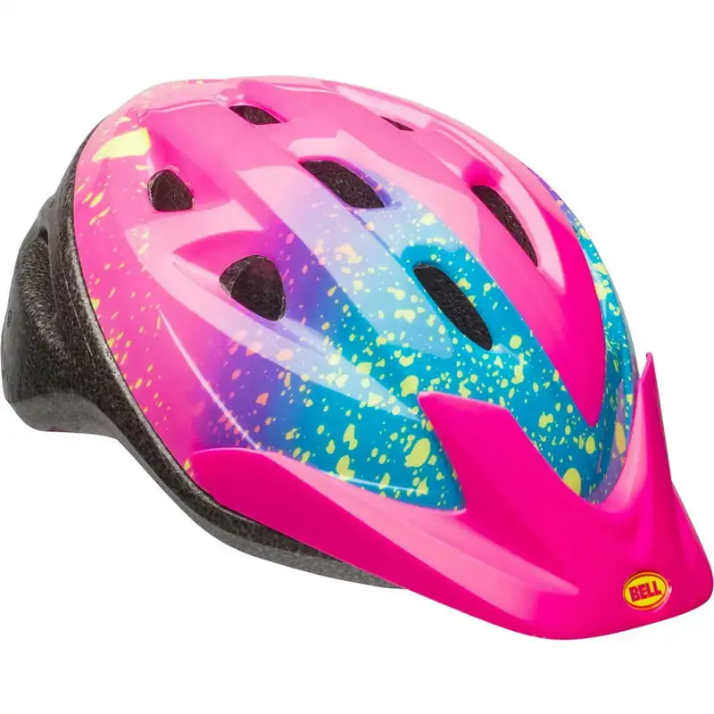 

Girls Bike Helmet, Pink Splatter, Child 5+ (52-56cm) Casco bicicleta mtb abu Dirt bike helmet Mountain bike accessories Motorcro