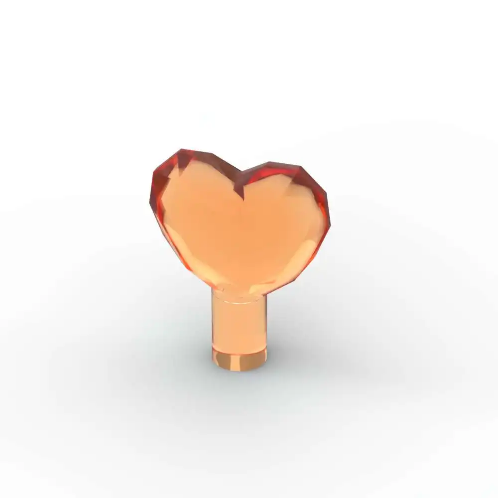 Rock 1x1 Jewel Building Blocks Kit Heart Shaped Handheld Bricks Particle Educational Toys Children Birthday Gift MOC 10PCS 15745
