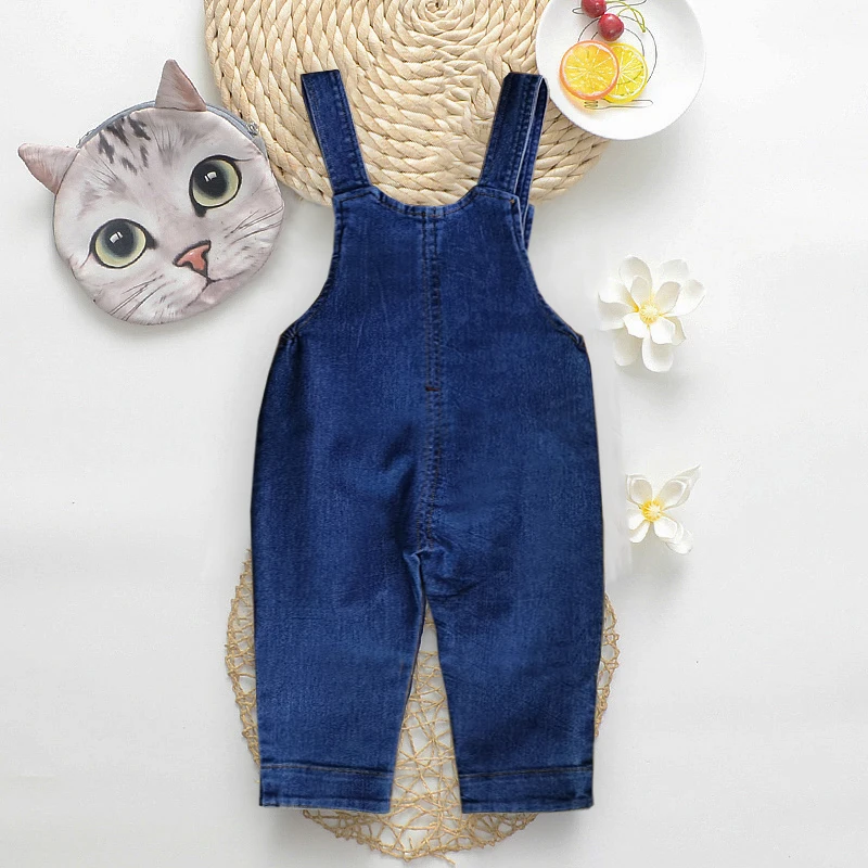 IENENS Baby Overalls Toddler Boy Jeans Jumpsuit Clothes Infant Denim Bottoms Trousers 0-4 Years Long Pants Cartoon Dungarees