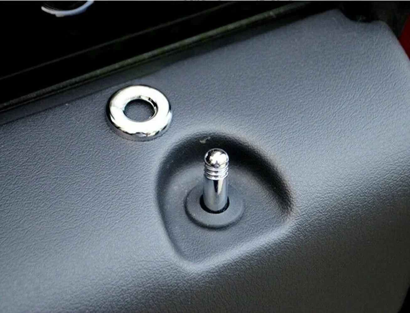 4pcs Chrome Inner Door Lock Pins Knob Cover Trim For Jeep Compass Patriot 2007-2017