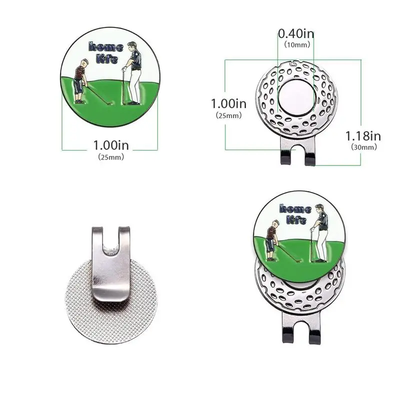 Magnetic Golf Marker Caps Clip Golf Scene Marker Holder For Secure Metal Ball Markers In Place Ball Hat Clip