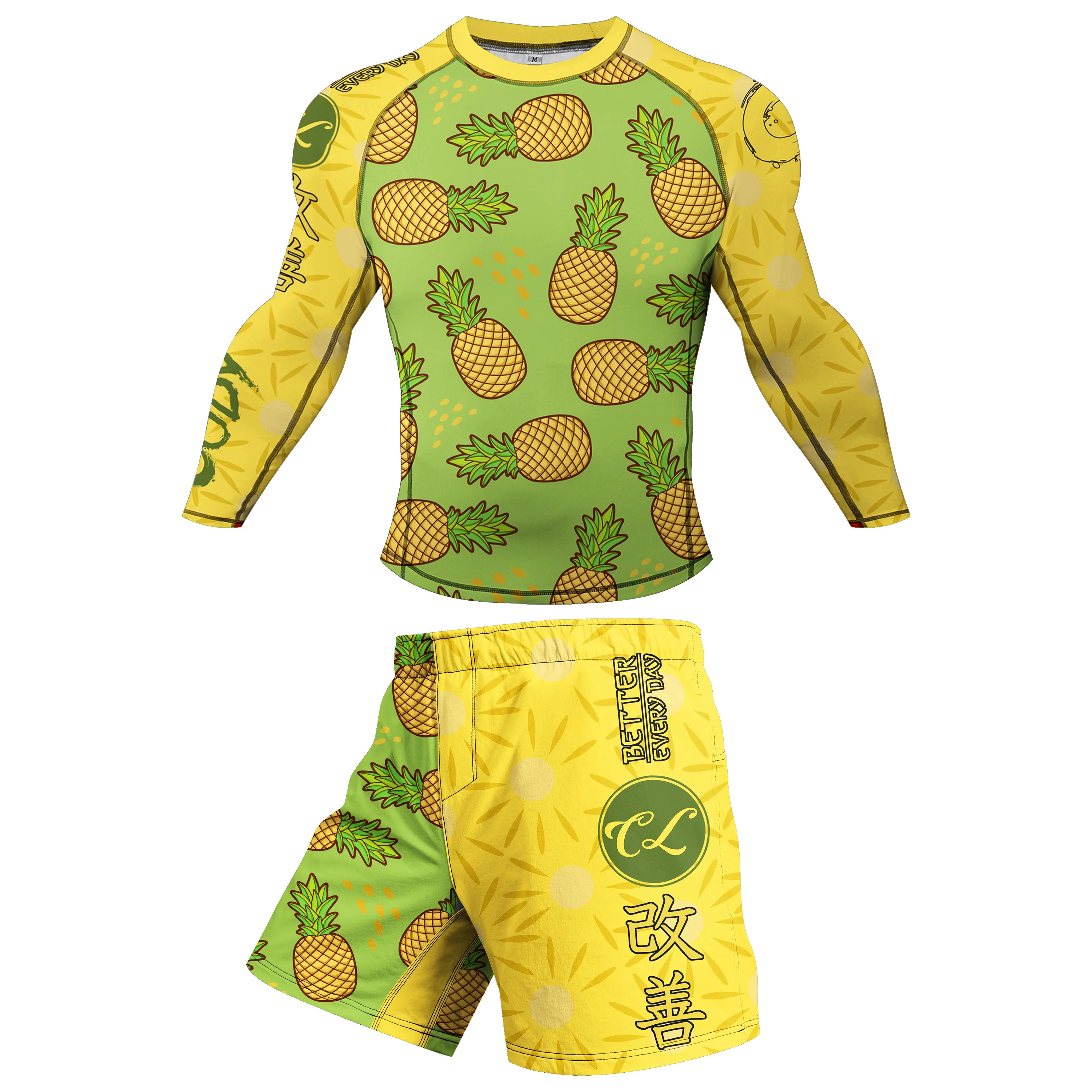 Special Designs With Anti Slip Rashguard Jiu Jitsu T-shirt+Pants Boxing Jerseys BJJ Muay Thai Shorts Compression Sets Sportsuit 6