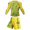 Special Designs With Anti Slip Rashguard Jiu Jitsu T-shirt+Pants Boxing Jerseys BJJ Muay Thai Shorts Compression Sets Sportsuit 6