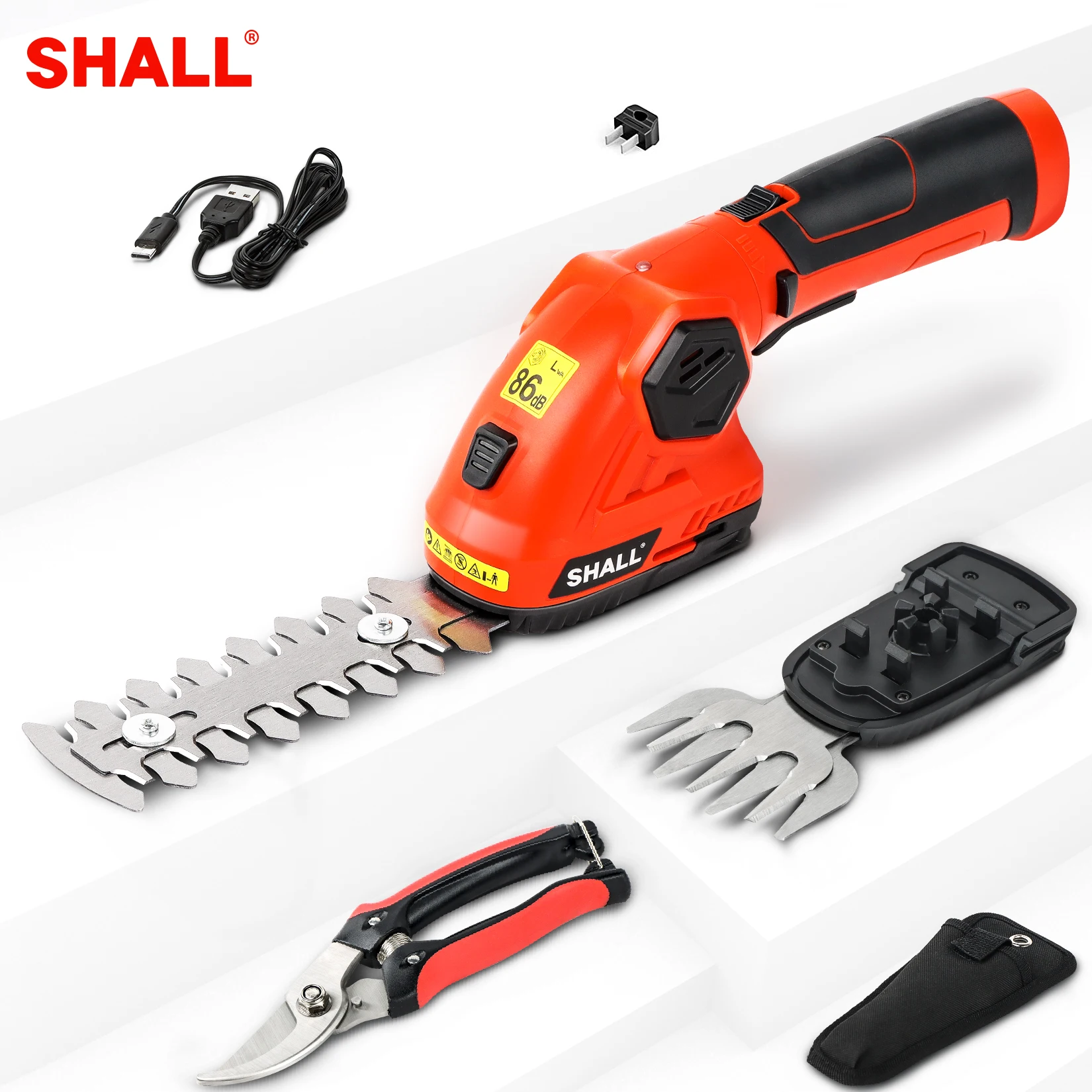 Electric Hedge Trimmer 7.2V Cordless 2in1